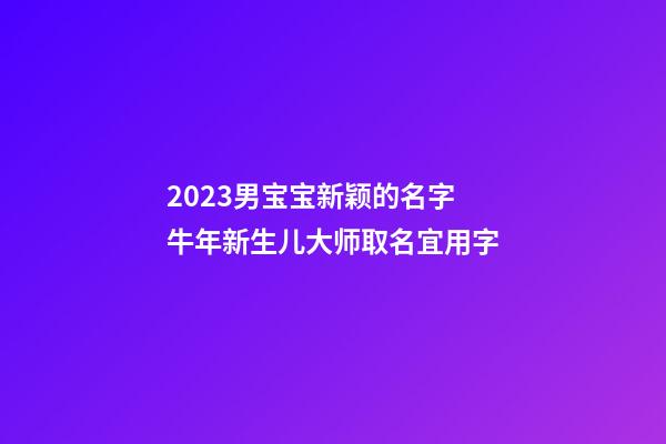 2023男宝宝新颖的名字 牛年新生儿大师取名宜用字